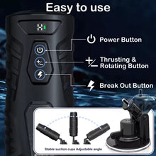 Load image into Gallery viewer, Automatic Thrusting & Rotating Male Masturbator with Suction Cup – Hands-Free Penis Stimulator & Pocket Stroker