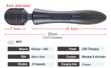 Load image into Gallery viewer, Wand Vibrator Black

